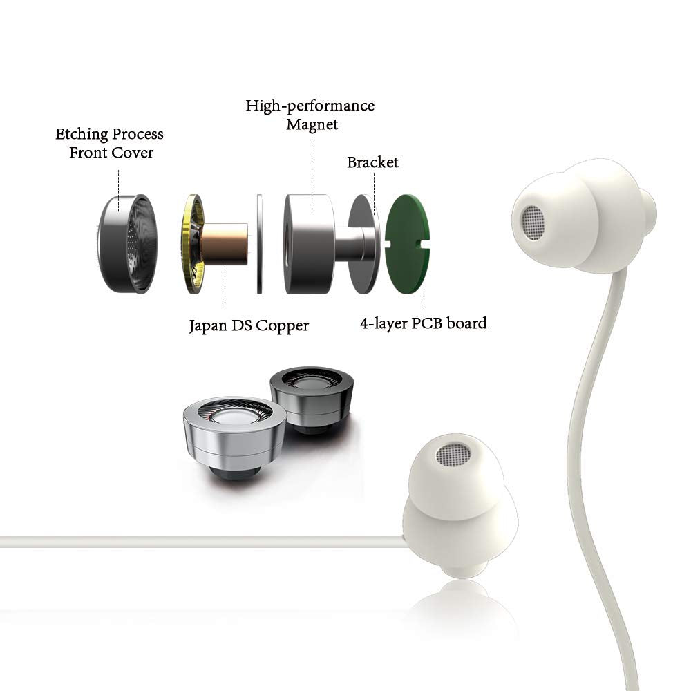 MAXROCK earbuds used by a side sleeper illustrating low-profile comfort benefit