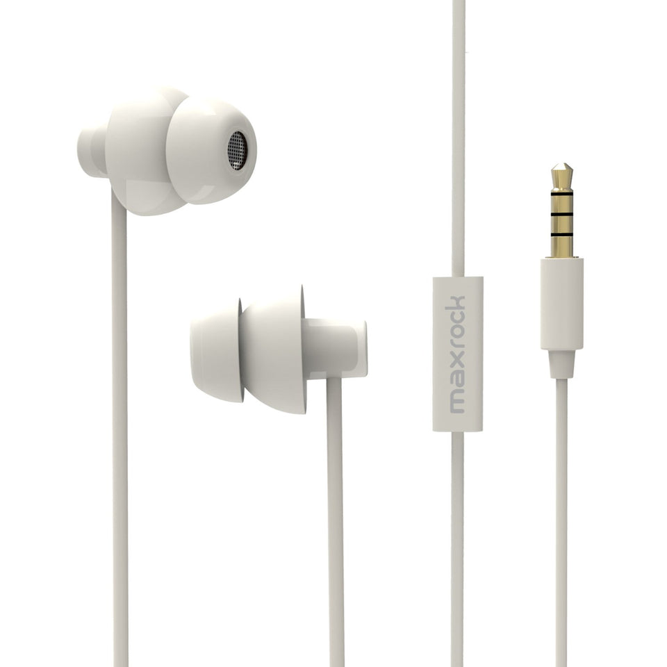 MAXROCK soft silicone earbud close-up highlighting all-day comfort and secure wear.