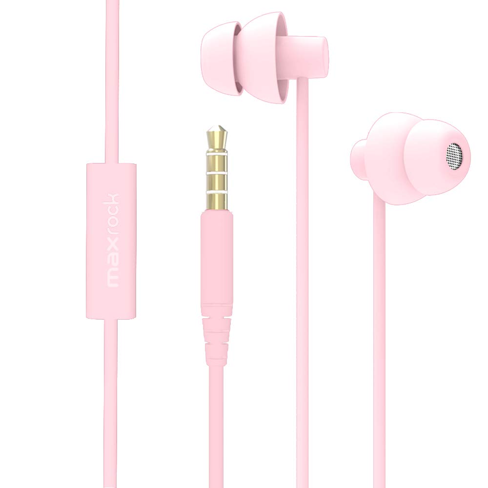MAXROCK total soft silicone headphones in-ear for secure comfort all day