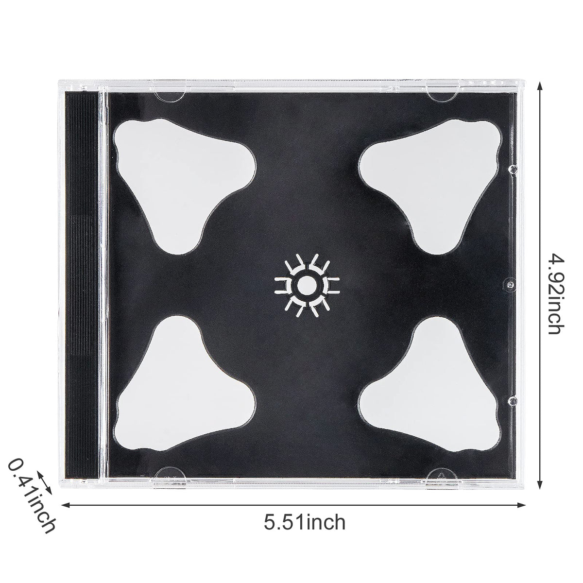 Maxtek black tray closeup protecting discs and reducing scratch risk