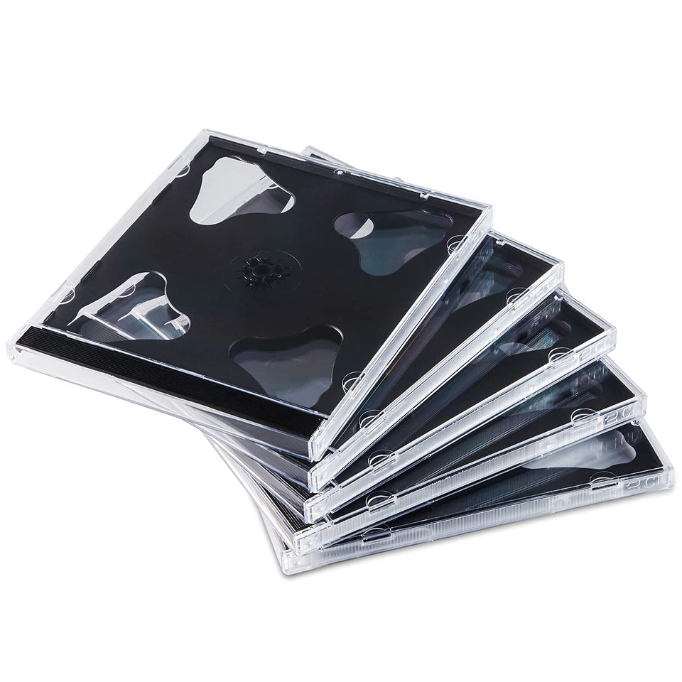 Maxtek double jewel case front pack showing clear display and tidy storage