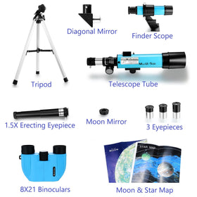 MaxUSee moon map and accessories flatlay aiding learning and quick field setup