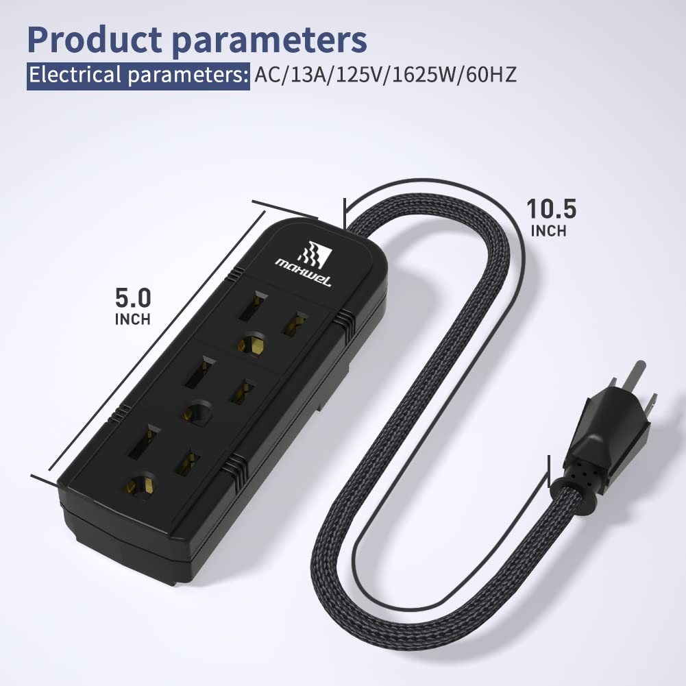 Maxwel Manufacturing mounted under desk using keyholes for neat, accessible power without clutter