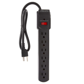 Maxxima top view showing six grounded outlets to power multiple electronics safely