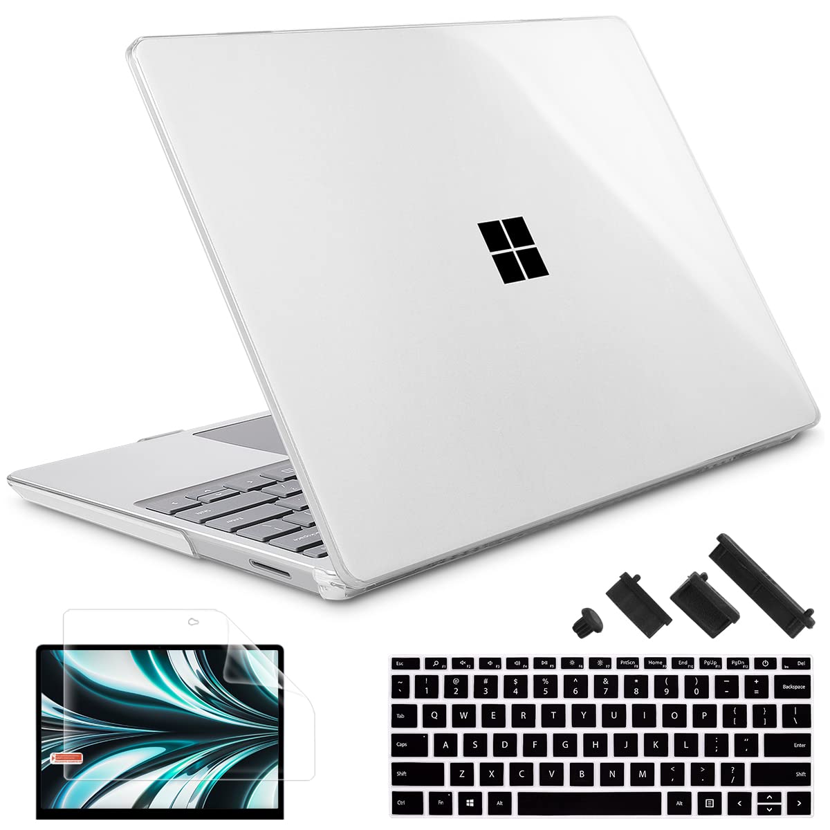 May Chen Surface Go crystal-clear shell protects against scratches while preserving design.