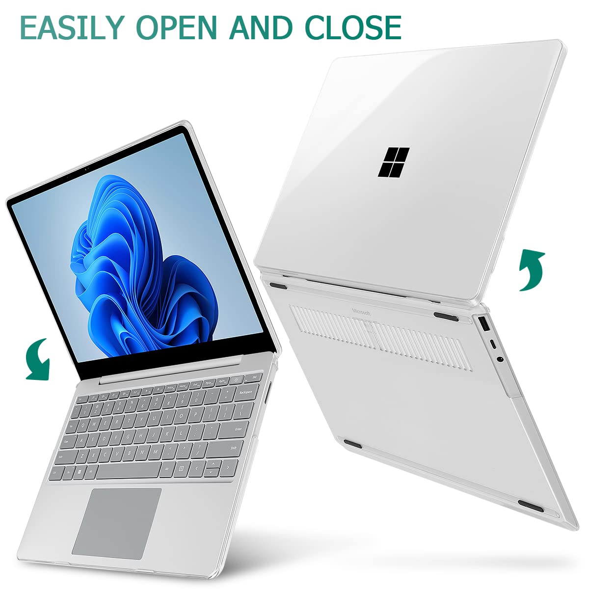 May Chen 12.4-inch case installs easily with secure clips for quick removal.