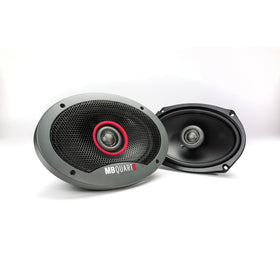 MB Quart FKB169 close-up of aluminum dome tweeter and polypropylene cone, enhances clarity