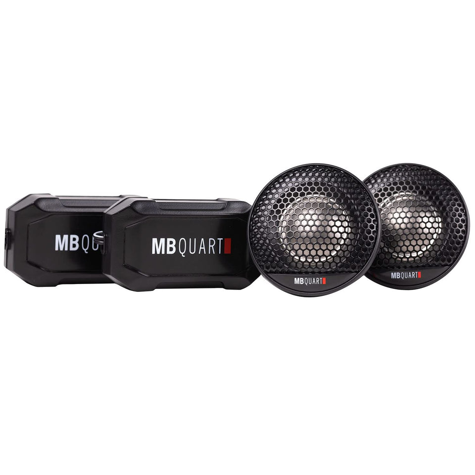 MB Quart Formula 1-inch tweeter front view highlights compact design and high-frequency clarity.