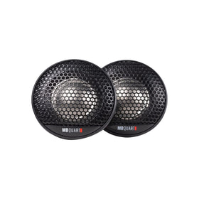 MB Quart Formula 1-inch tweeter side view with compact crossover housing for hidden installation.