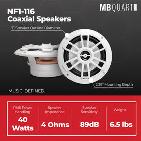 MB Quart installed on boat rail demonstrating outdoor use and reliable sound benefit