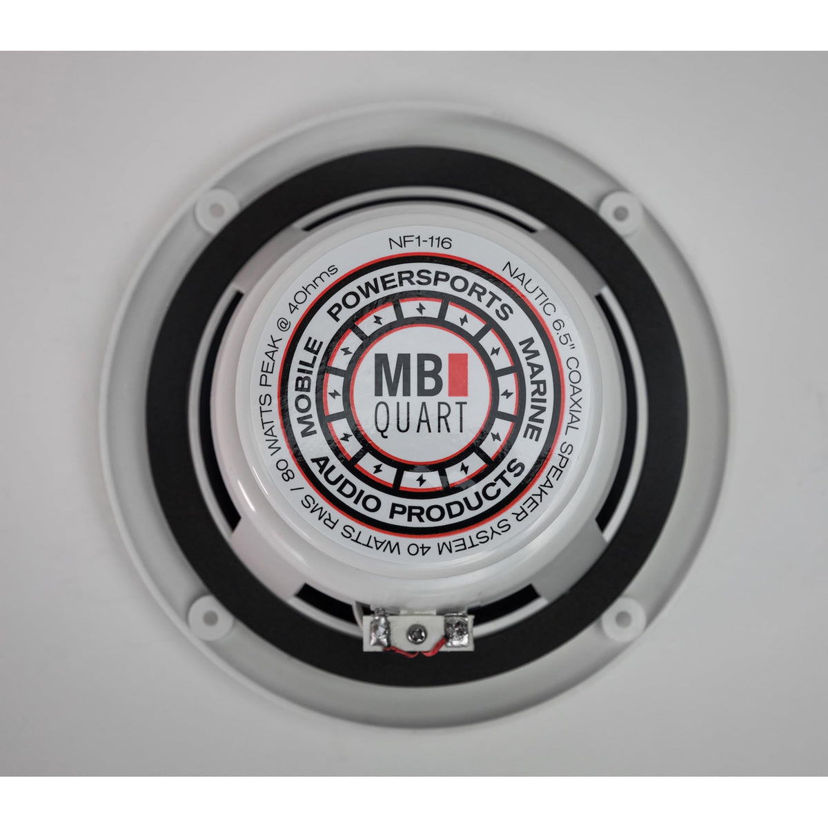 MB Quart packaging and included grilles highlighting ready-to-install convenience benefit