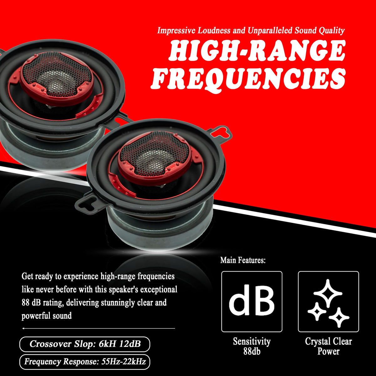 MB Quart XK2-108 tweeter detail illustrating crisp high-frequency benefit