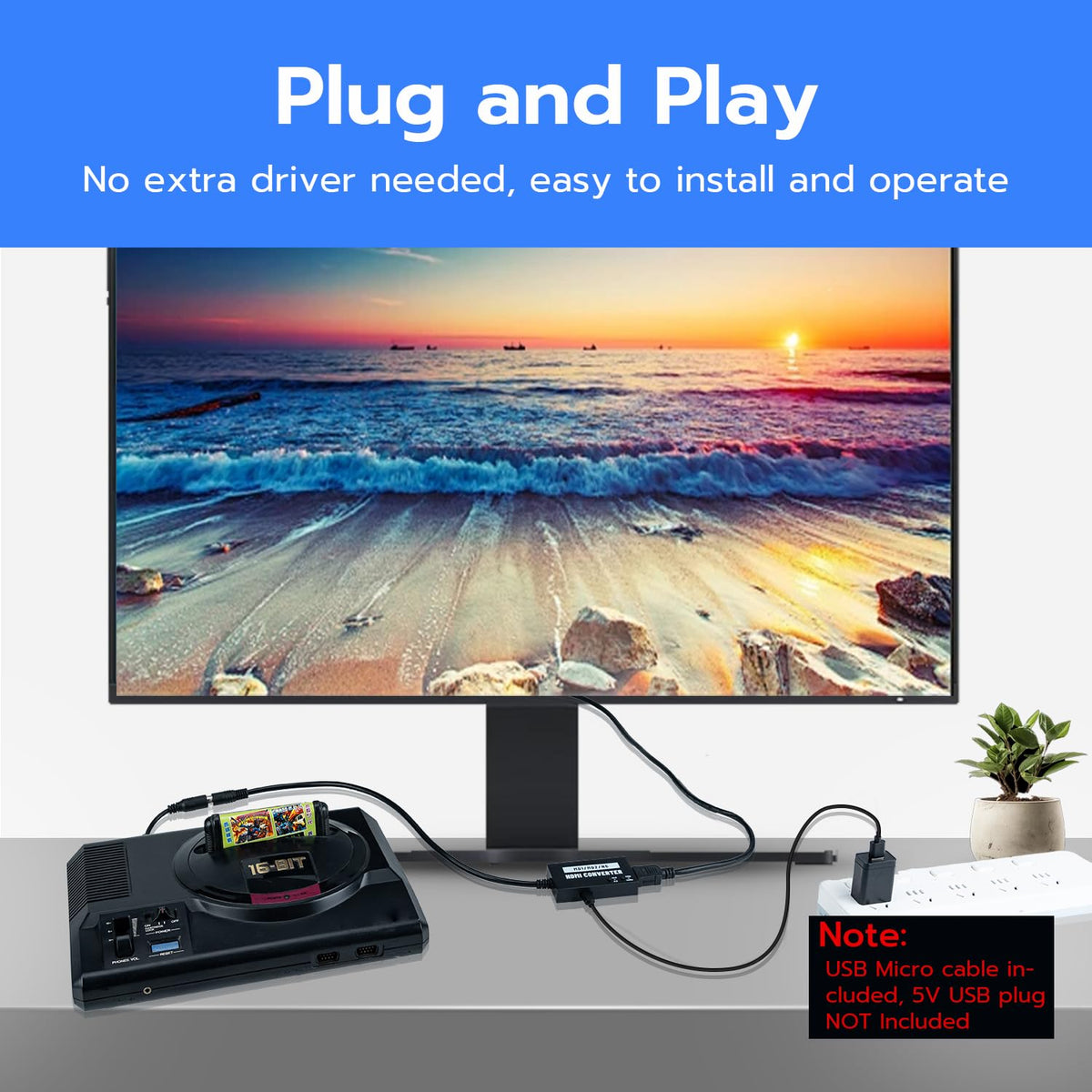 Plug and play Mcbazel adapter enabling quick setup without software