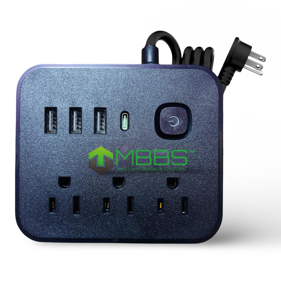 MBBS surge protector with a 5-foot cord offers flexible placement for home use.
