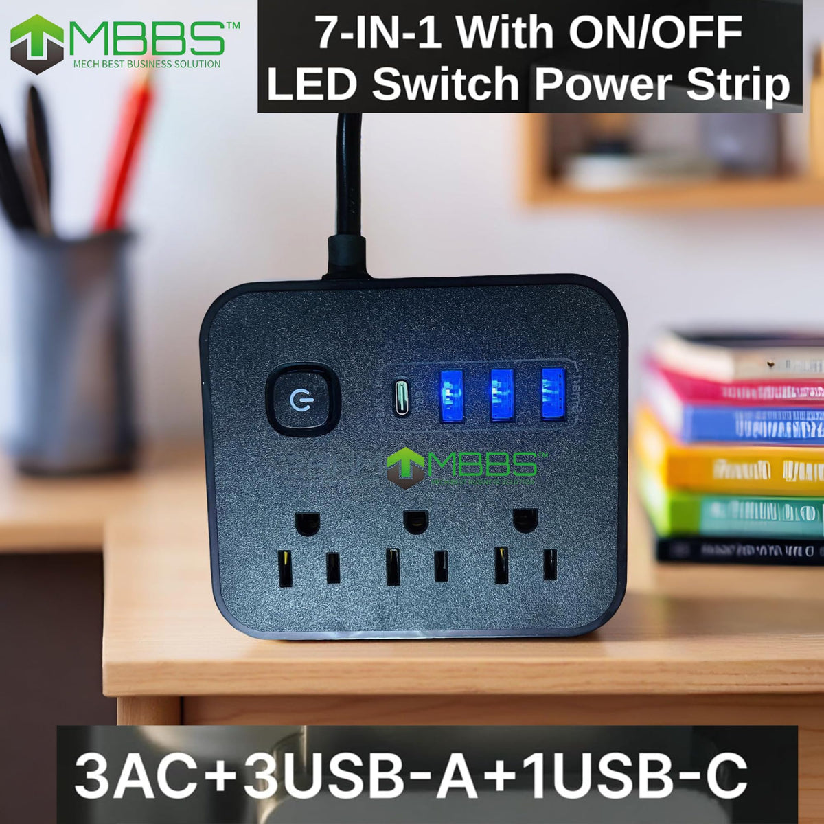 MBBS LED switch lets you easily power on or off devices.