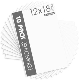 MBC Mat Board Center 12x18 white backing provides sturdy support for frames and prints.