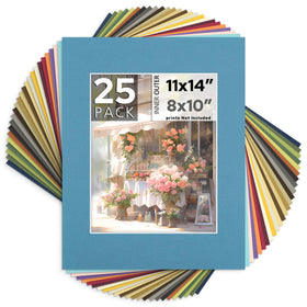 MBC Mat Board Center 11x14 pack of mixed color mats for framing