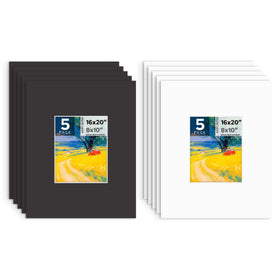 MBC Mat Board Center white mats pack designed for 8x10 photos to protect prints and elevate framing