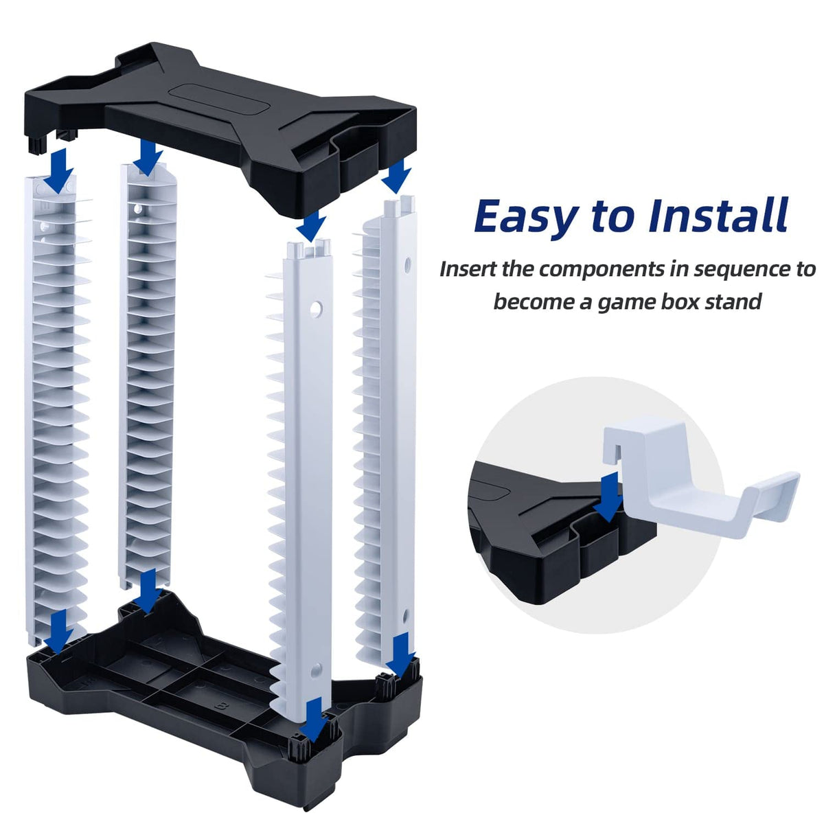 Mcbazel video game storage stand accessory hooks keep controllers and headsets within reach