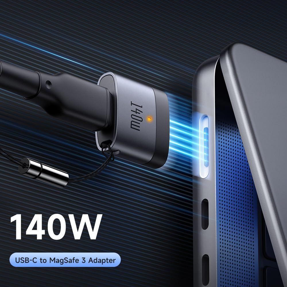 mcdodo MagSafe 3 adapter front view showcases compact, travel friendly design