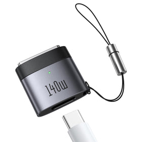 mcdodo 140W USB-C to MagSafe 3 adapter with lanyard for portable MacBook charging