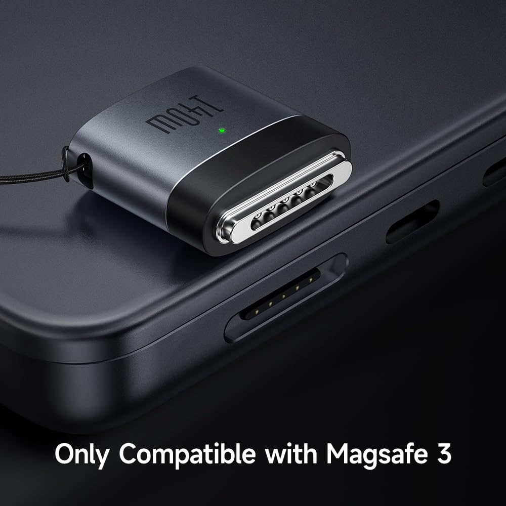 mcdodo adapter in use during commute charges MacBook smoothly