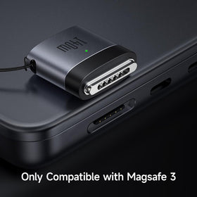 mcdodo adapter in use during commute charges MacBook smoothly