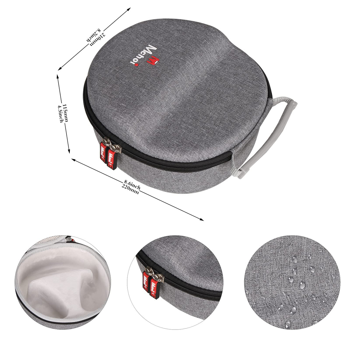 Mchoi case is lightweight and ideal for travel with headphones.