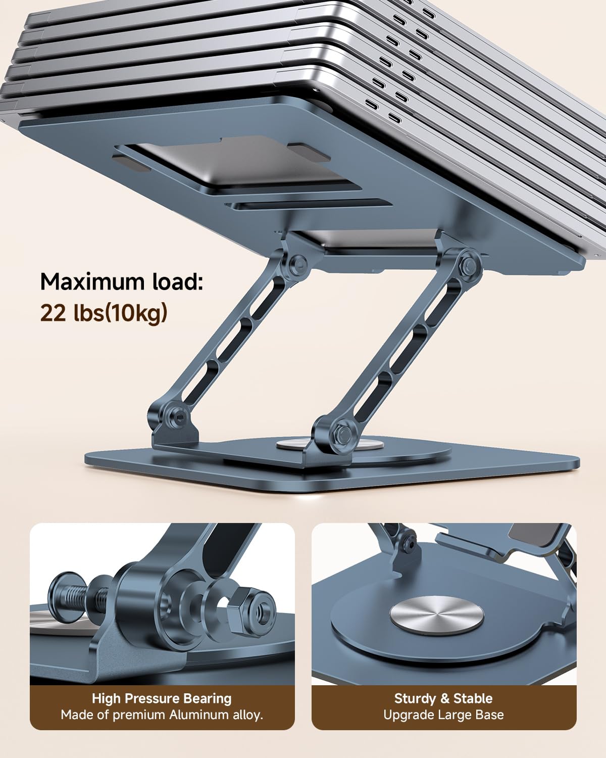 MCHOSE rubber grip close-up protecting laptop from scratches and preventing slips
