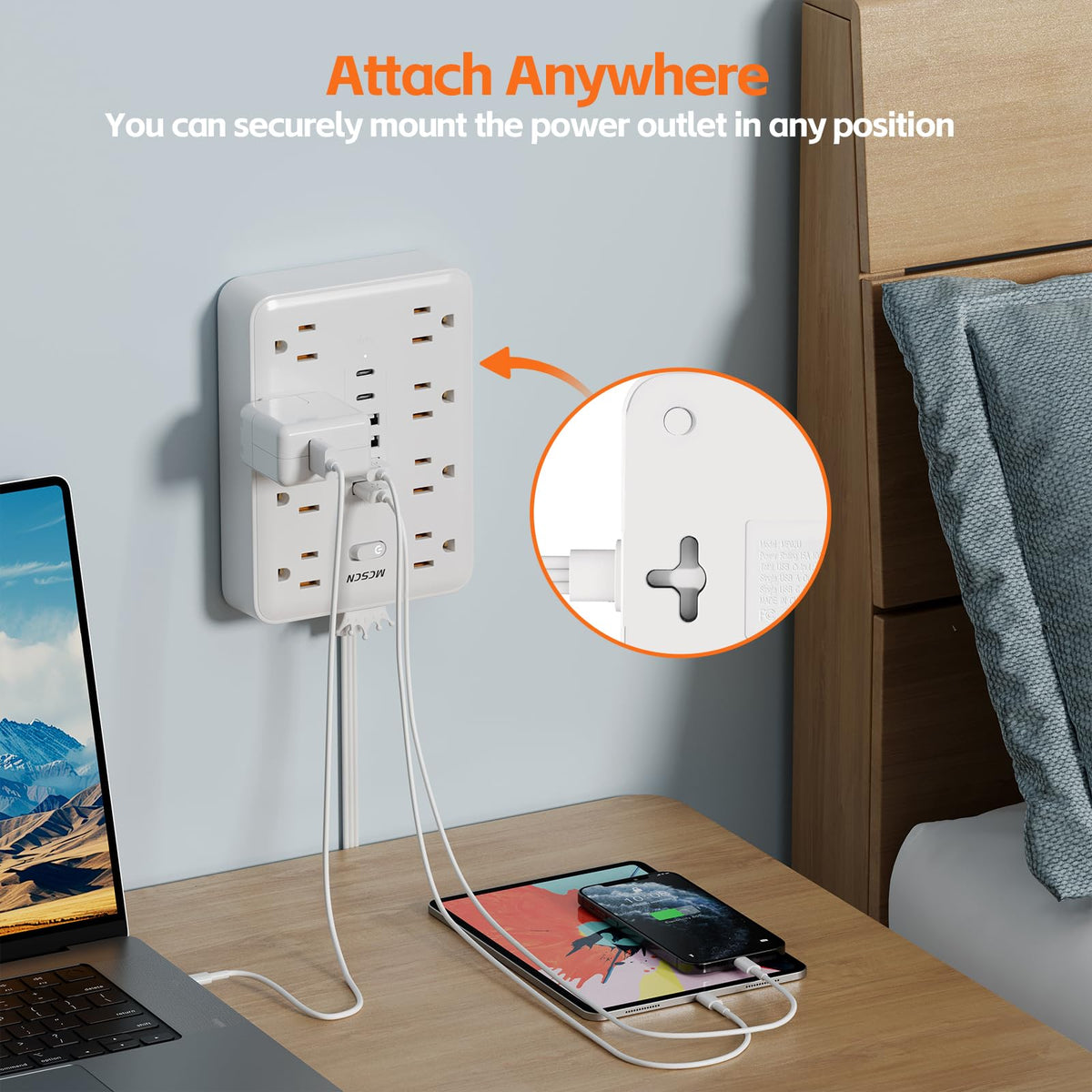MCSCN ideal for home office or dorm with clutter-free cables.
