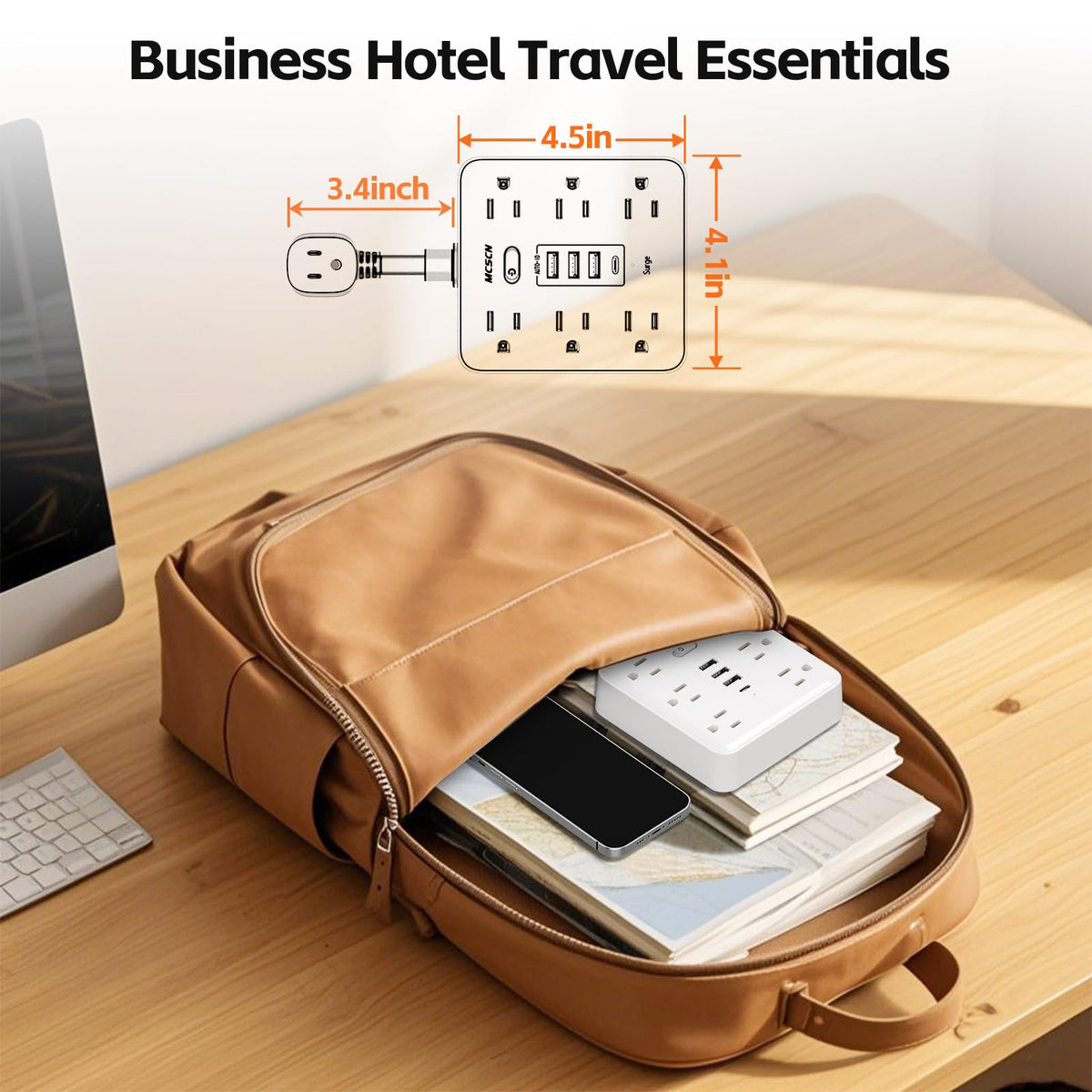 MCSCN USB ports and labeling highlighting USB-C and smart charging benefit