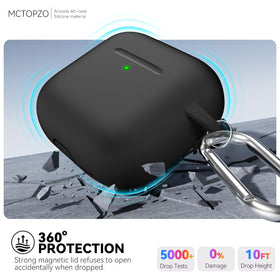 MCTOPZO AirPods 4 Case anti-lost keychain for easy tracking.