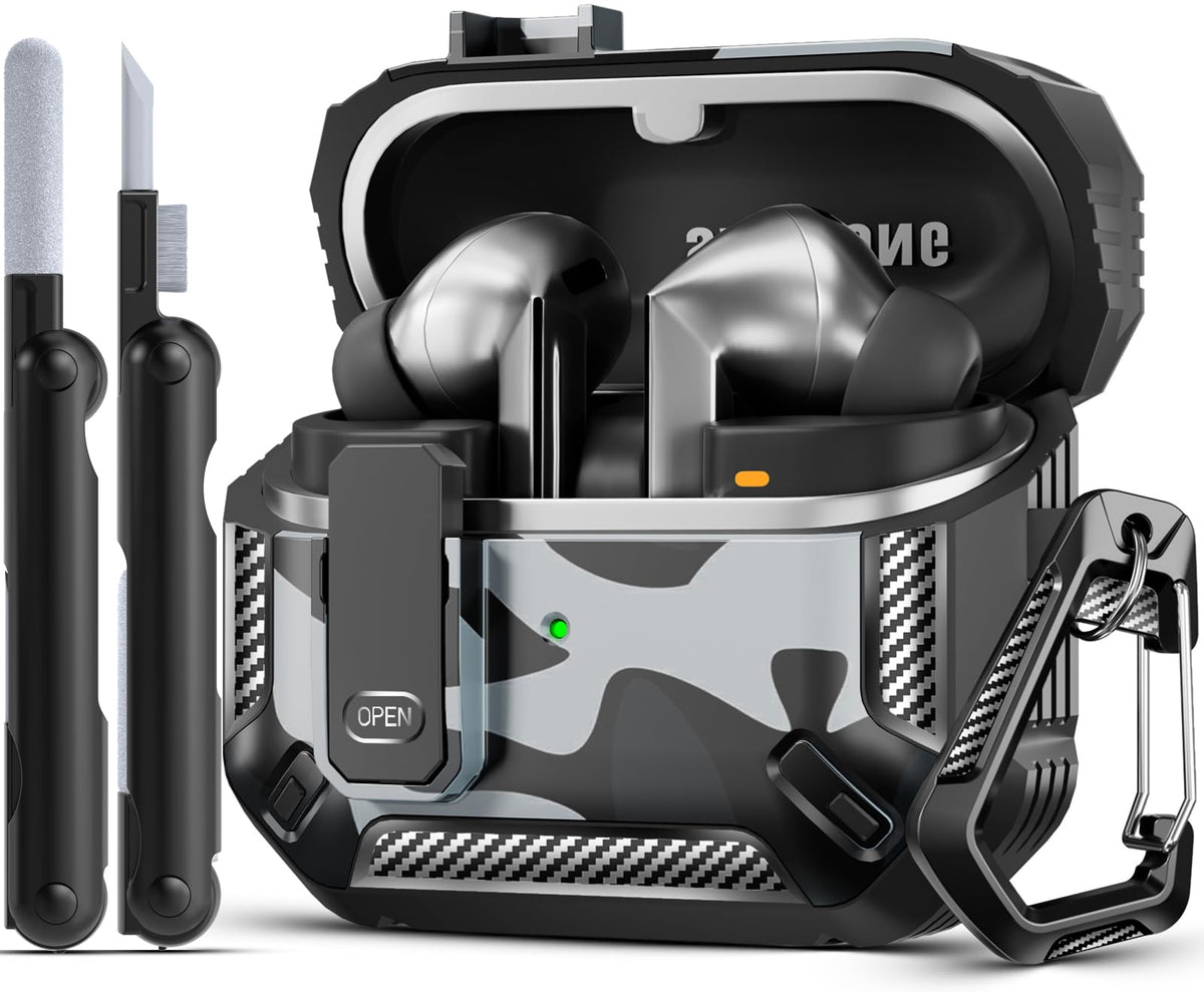 MCTOPZO Lock Fit Buds3 FE case with secure clip for reliable protection.