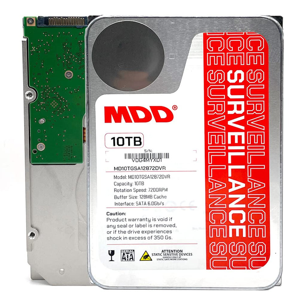 MDD MAXDIGITALDATA 10TB SATA 7200RPM front view for surveillance storage