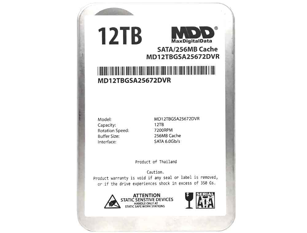 MDD MAXDIGITALDATA 12TB desktop RAID-compatible HDD for reliable storage