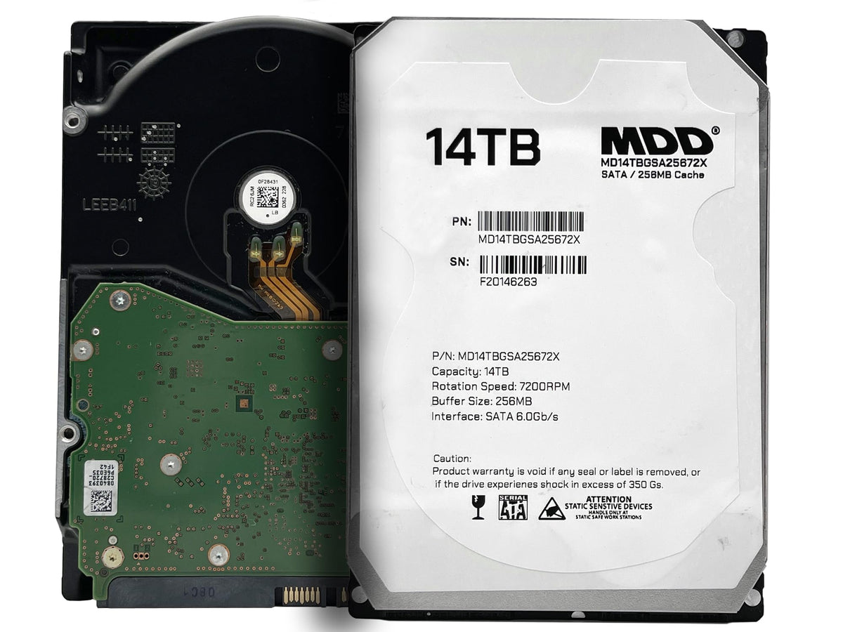 MDD MAXDIGITALDATA 14TB desktop HDD front view for high-capacity storage