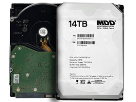 MDD MAXDIGITALDATA 14TB desktop HDD front view for high-capacity storage