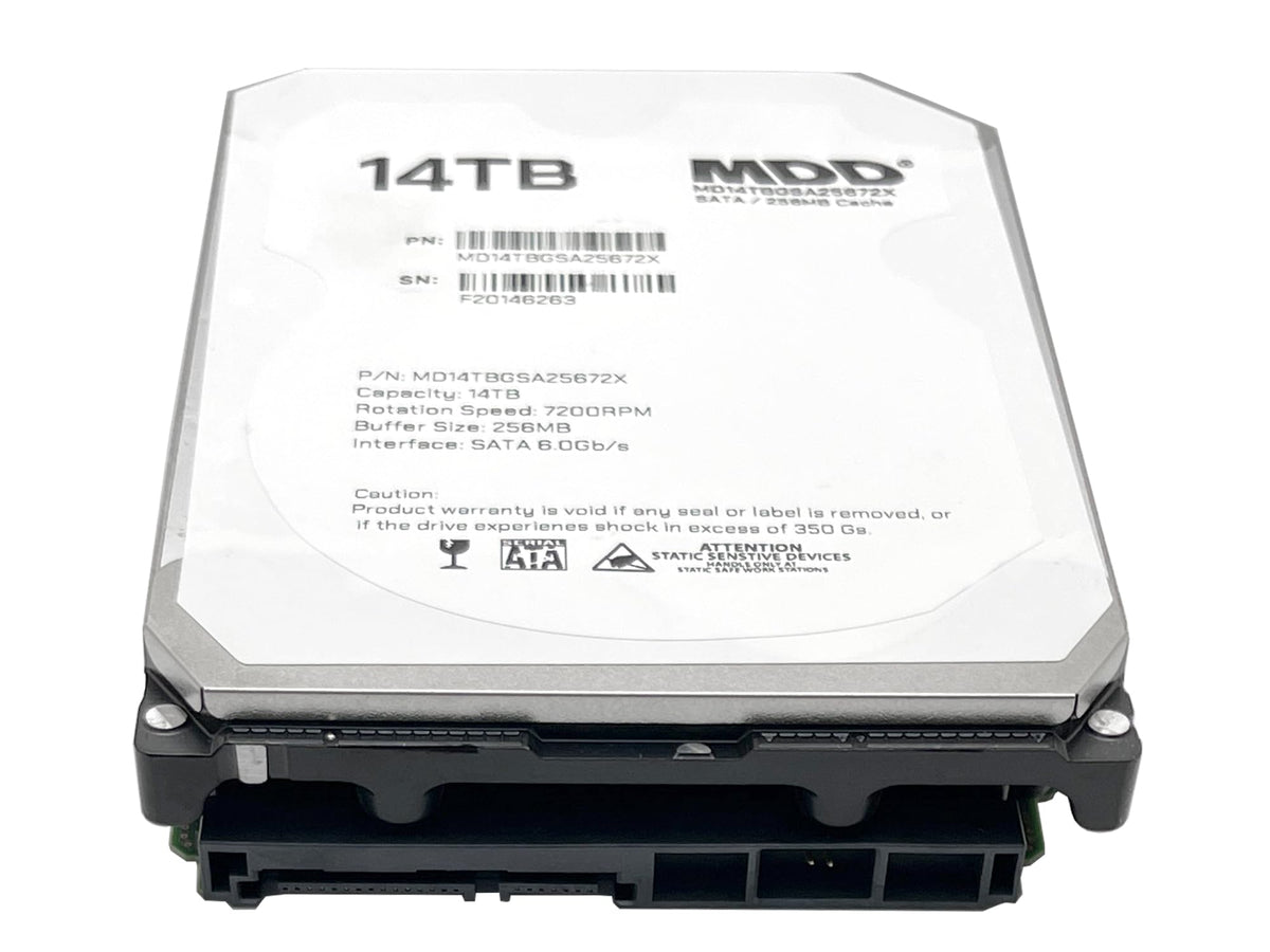 Internal layout of MDD MAXDIGITALDATA 14TB HDD highlighting multi-tier cache design