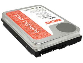 MDD MaxDigitalData 14TB surveillance HDD top view highlighting capacity.