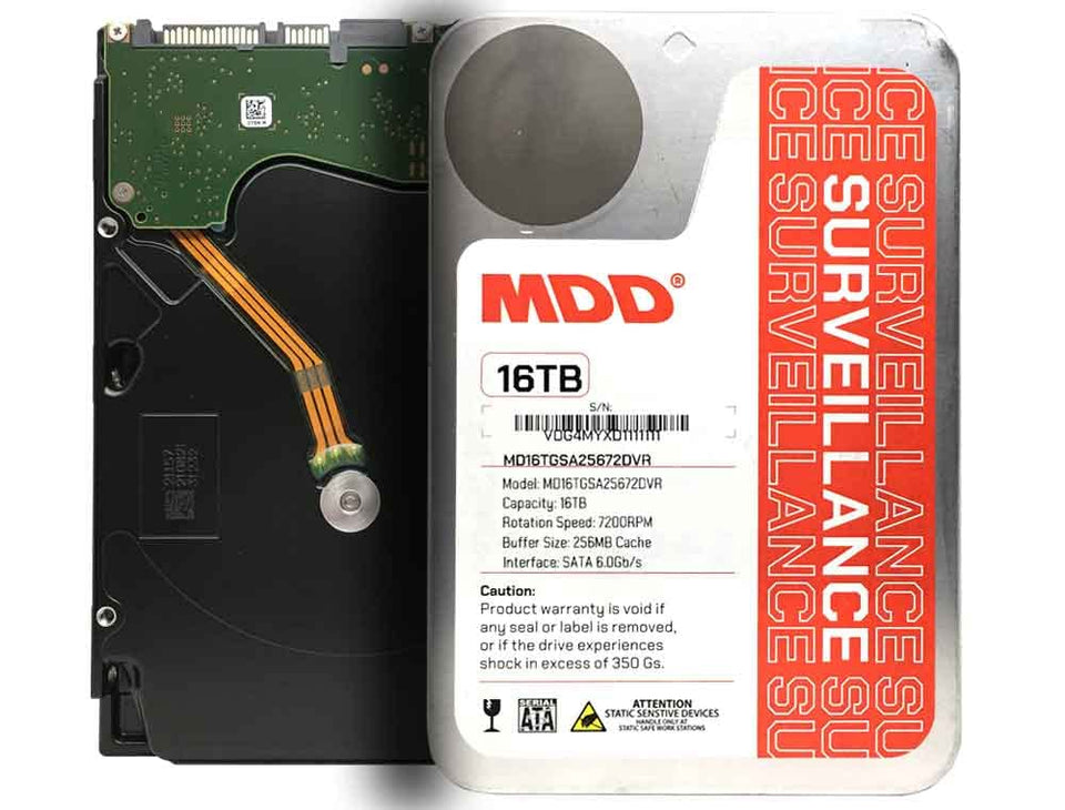 MDD MAXDIGITALDATA 16TB surveillance HDD with 7200RPM for reliable CCTV storage
