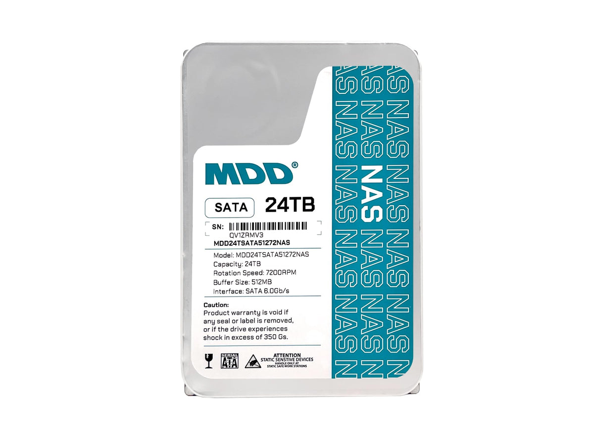 MDD MAXDIGITALDATA MDD24TS51272NAS drive in a drive bay designed for continuous NAS use.