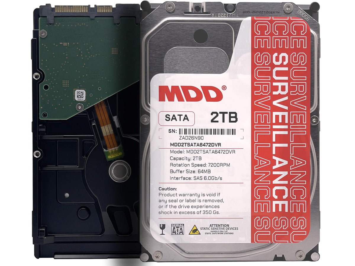 MDD MAXDIGITALDATA 2TB HDD for reliable surveillance storage and NAS.