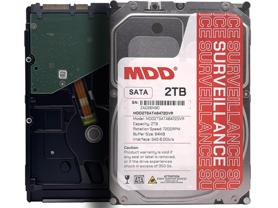 MDD MAXDIGITALDATA 2TB HDD for reliable surveillance storage and NAS.