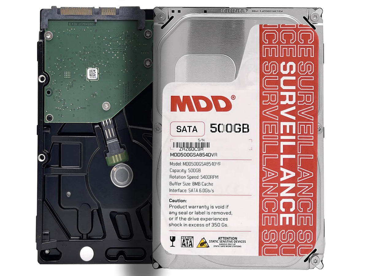 MDD MAXDIGITALDATA front label showing capacity and benefit of surveillance reliability