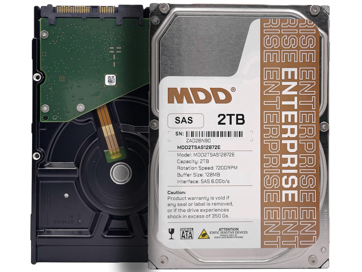 MDD MAXDIGITALDATA front view showing drive casing and enterprise branding, highlights reliability
