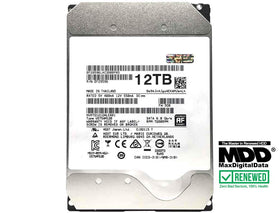 MDD MAXDIGITALDATA HC520 12TB side label showing specs.