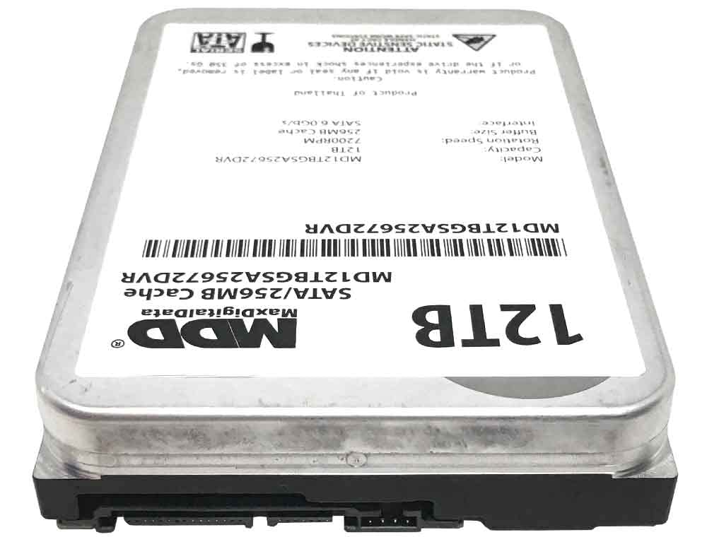 MD12TBGSA25672DVR 256MB cache speeds data access for CCTV systems.
