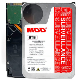 MDD MAXDIGITALDATA MDD8TSATA12872DVR 8TB capacity for extended surveillance storage.