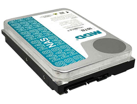 MDD MD16TSATA25672NAS label closeup, reliability and capacity shown.