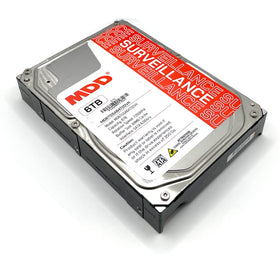 MDD6TSATA6472DVR drive label visible for high-capacity CCTV archives